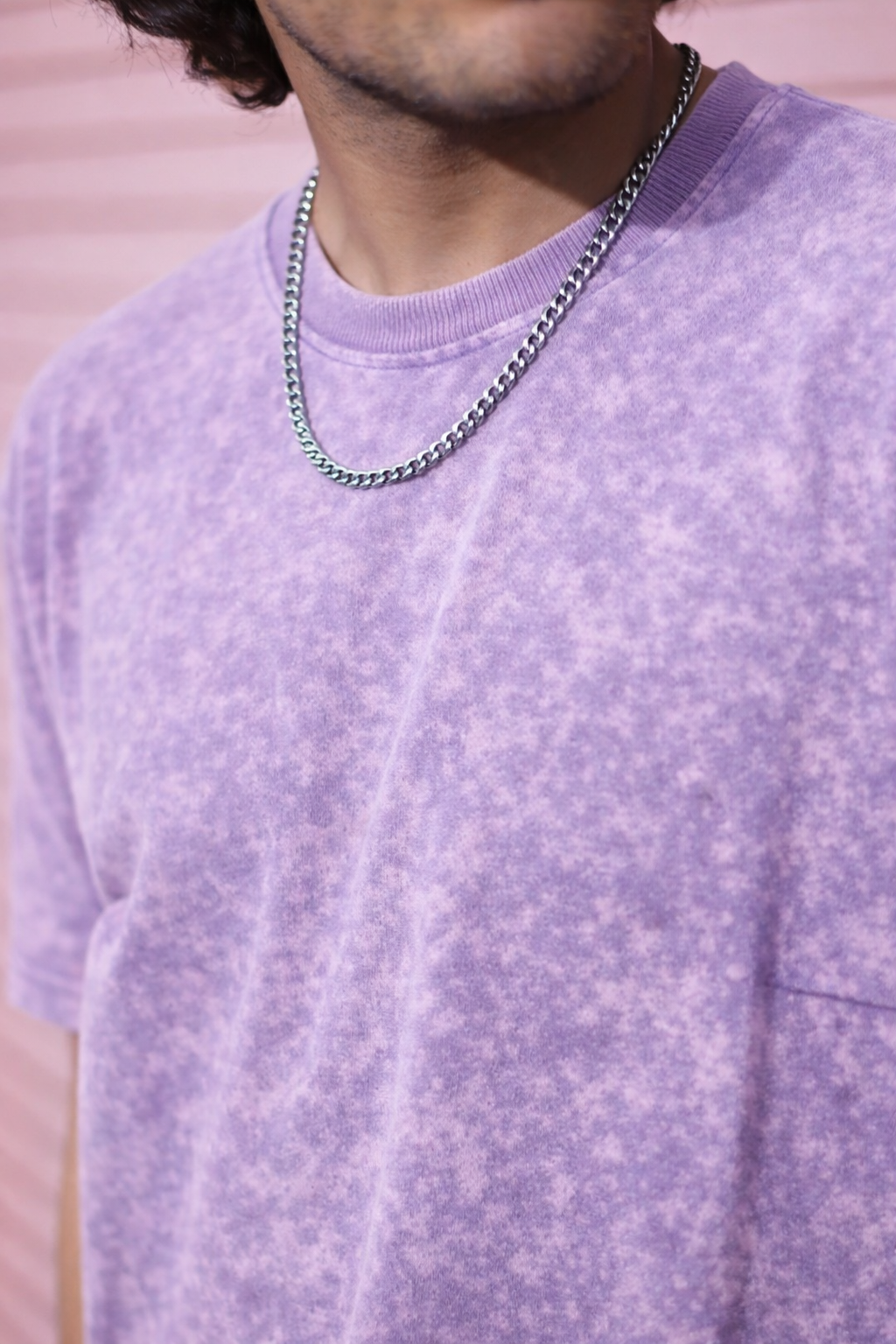 LAVENDER ACID WASH STYLE OVERSIZED TSHIRT