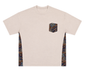 JACQUARD POCKET SIDE PATCH OVERSIZED T-SHIRT