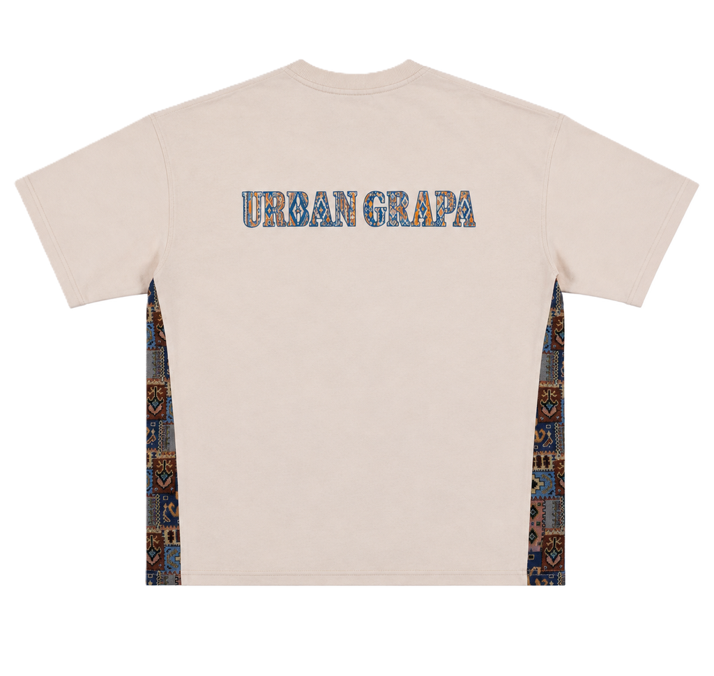 JACQUARD POCKET SIDE PATCH OVERSIZED T-SHIRT