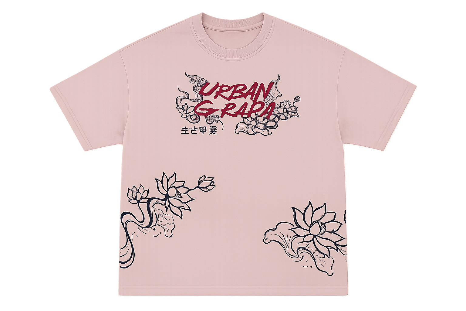 IKIGAI BLOOM ALLOVER PRINTED OVERSIZED T-SHIRT