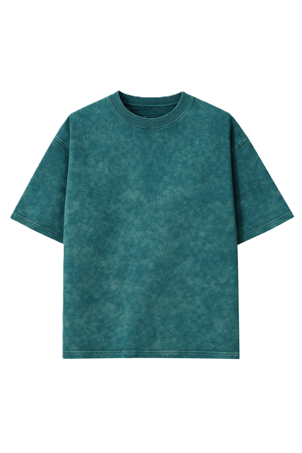 TEAL BLUE ACID WASH STYLE OVERSIZED TSHIRT