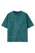 TEAL BLUE ACID WASH STYLE OVERSIZED TSHIRT
