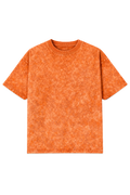 ORANGE ACID WASH STYLE OVERSIZED TSHIRT