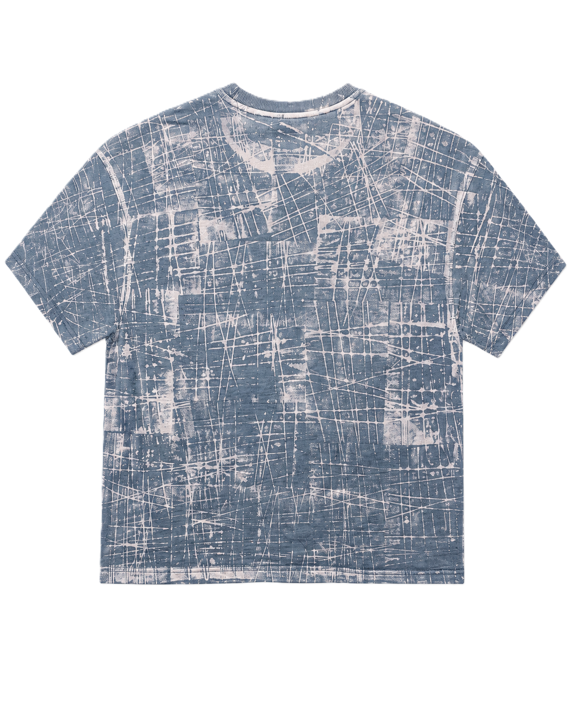 BROKEN GEOMETRY CHARCOAL ACIDWASH OVERSIZED T-SHIRT