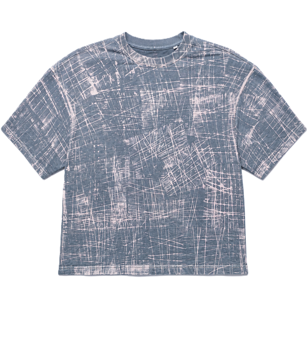 BROKEN GEOMETRY CHARCOAL ACIDWASH OVERSIZED T-SHIRT