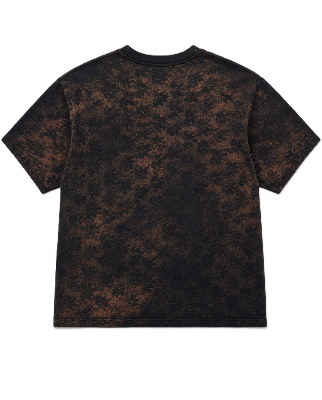 FLORAL RUST BLACK ACID WASH OVERSIZED T-SHIRT