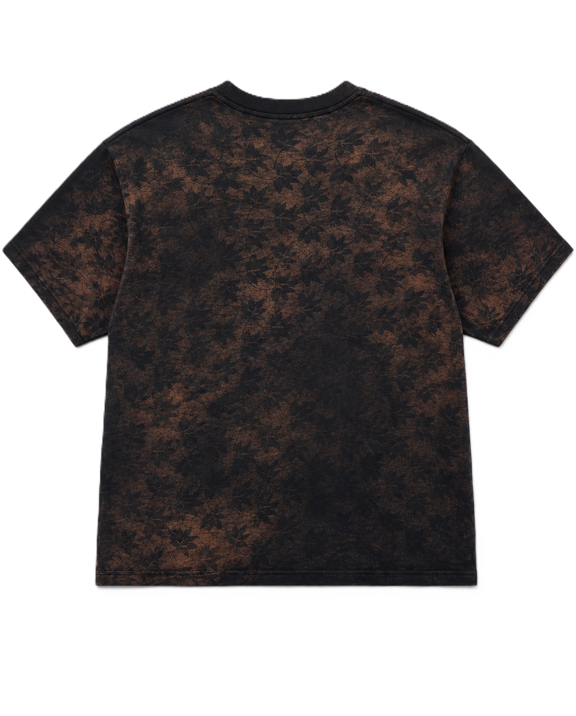 FLORAL RUST BLACK ACID WASH OVERSIZED T-SHIRT