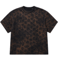 FLORAL RUST BLACK ACID WASH OVERSIZED T-SHIRT