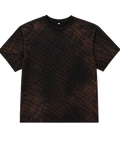 RUST GRID BLACK ACID WASH OVERSIZED T-SHIRT