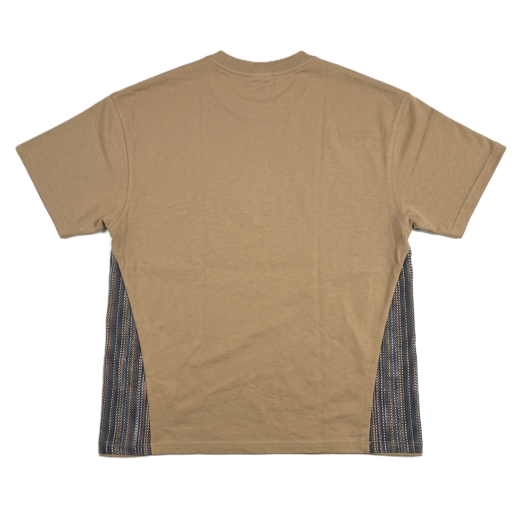 JACQUARD SIDE PANEL OLIVE OVERSIZED T-SHIRT
