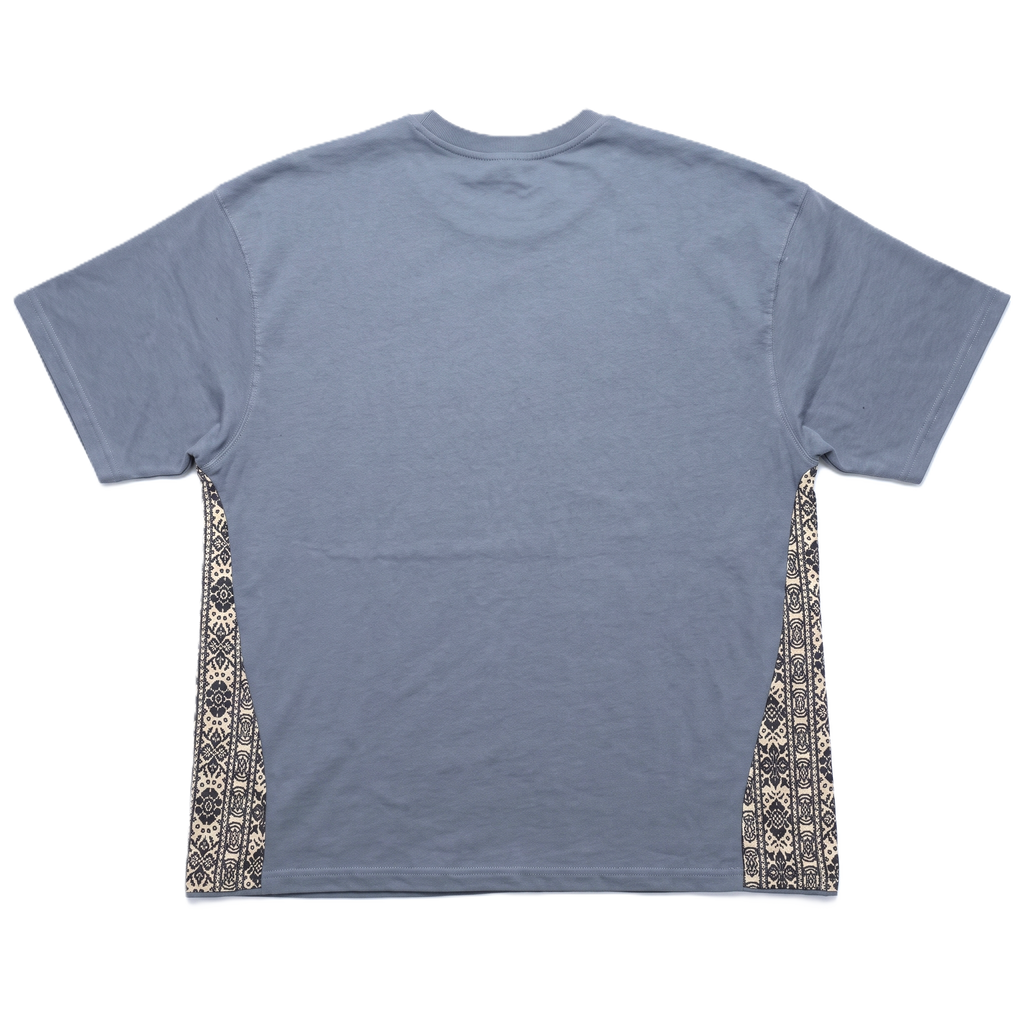 JACQUARD SIDE PANEL CHARCOAL OVERSIZED T-SHIRT