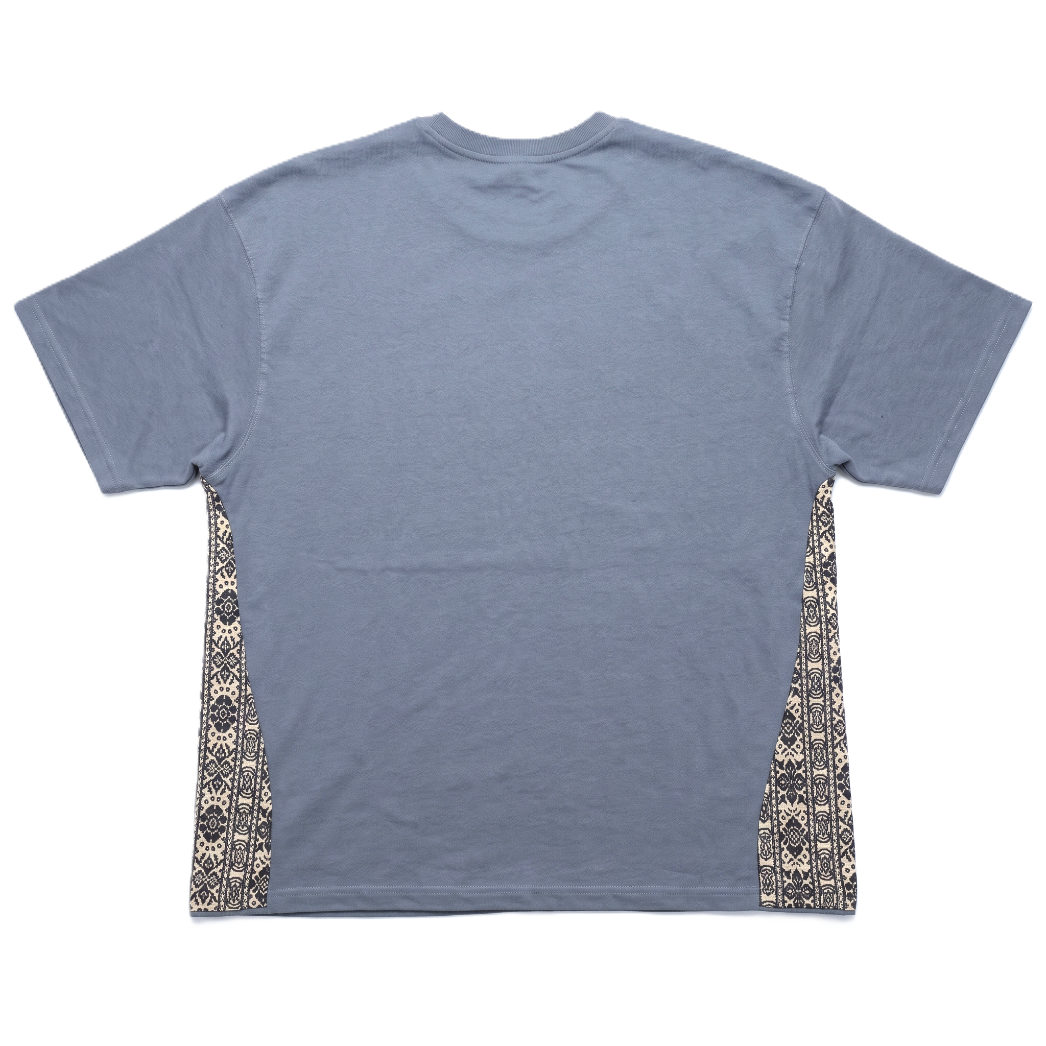 JACQUARD SIDE PANEL CHARCOAL OVERSIZED T-SHIRT