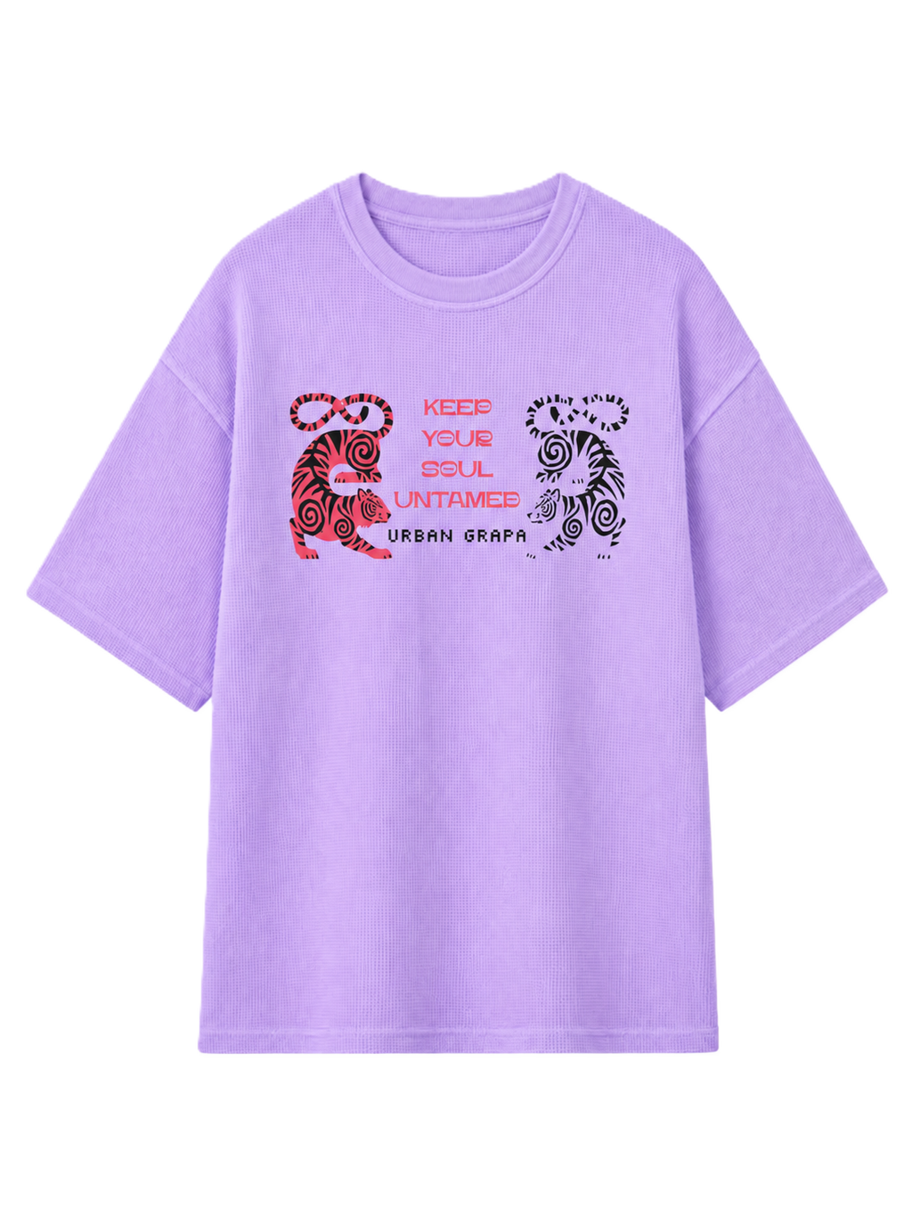 UNTAMED SOUL WAFFLE OVERSIZED T-SHIRT