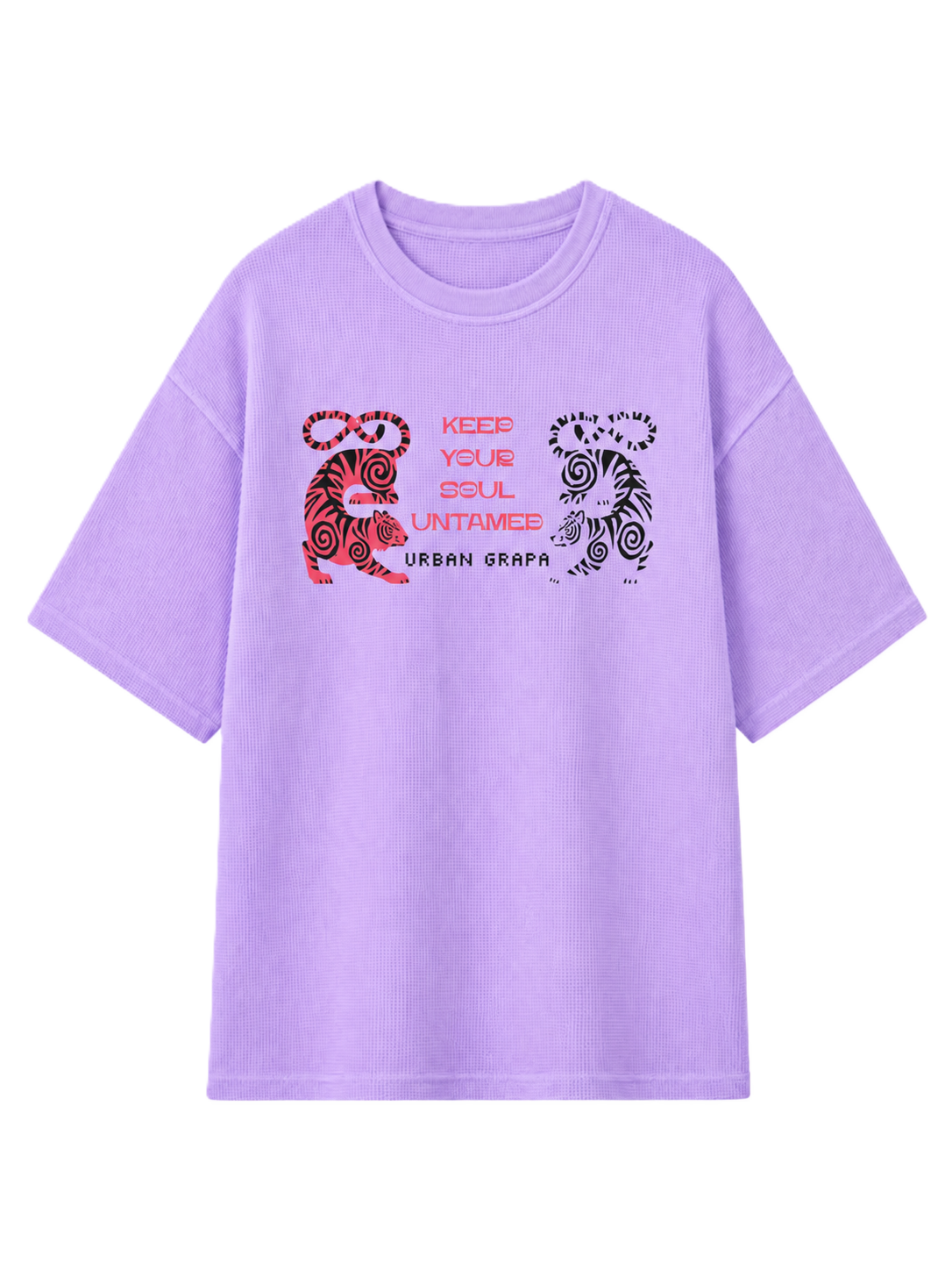 UNTAMED SOUL WAFFLE OVERSIZED T-SHIRT