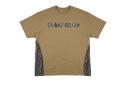 JACQUARD SIDE PANEL OLIVE OVERSIZED T-SHIRT
