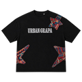 JACQUARD STARS BLACK OVERSIZED T-SHIRT