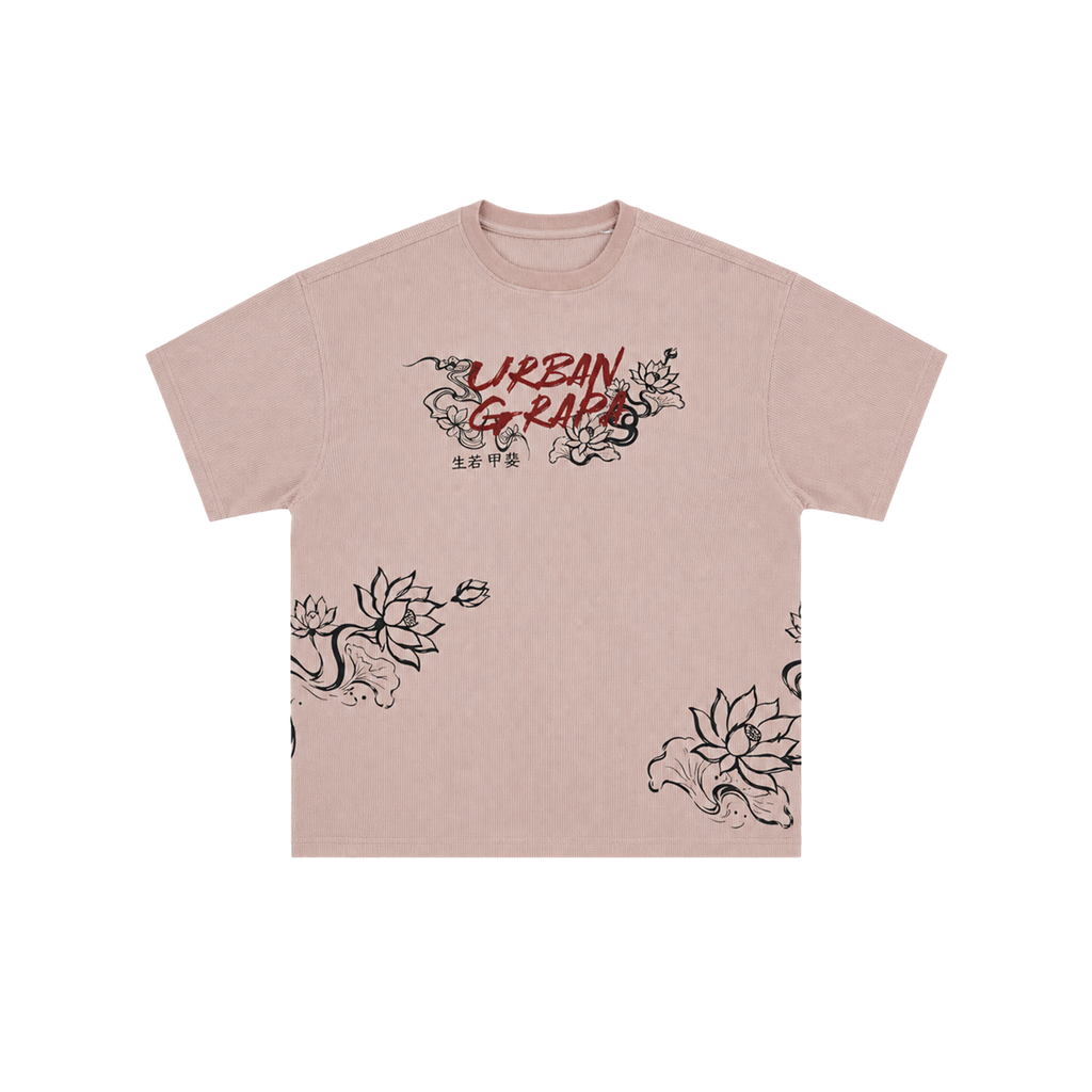 IKIGAI BLOOM WAFFLE OVERSIZED TSHIRT