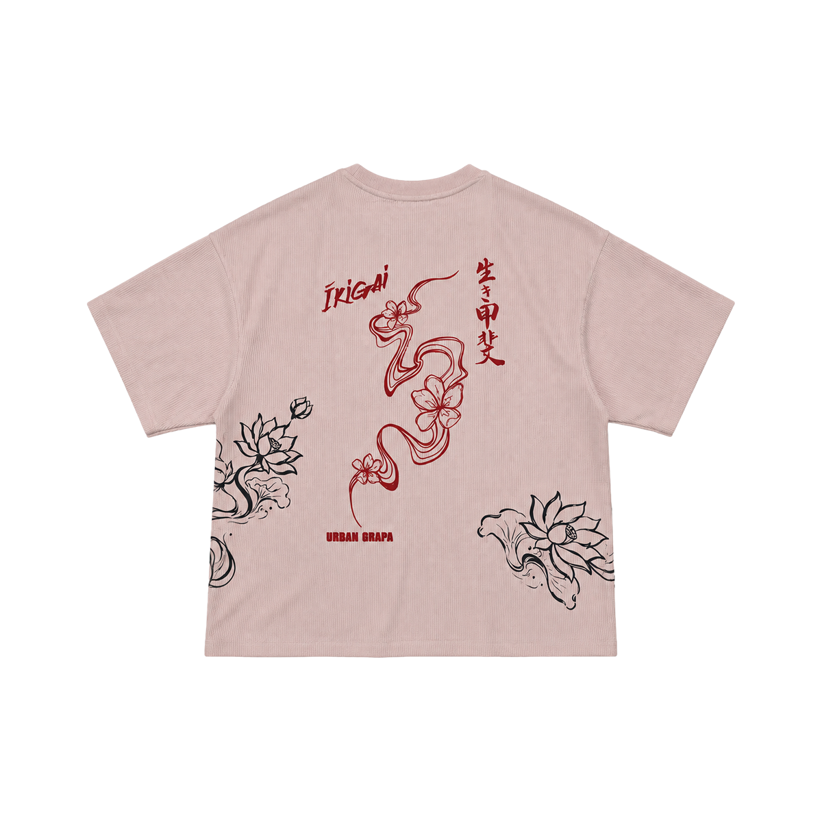 IKIGAI BLOOM WAFFLE OVERSIZED TSHIRT