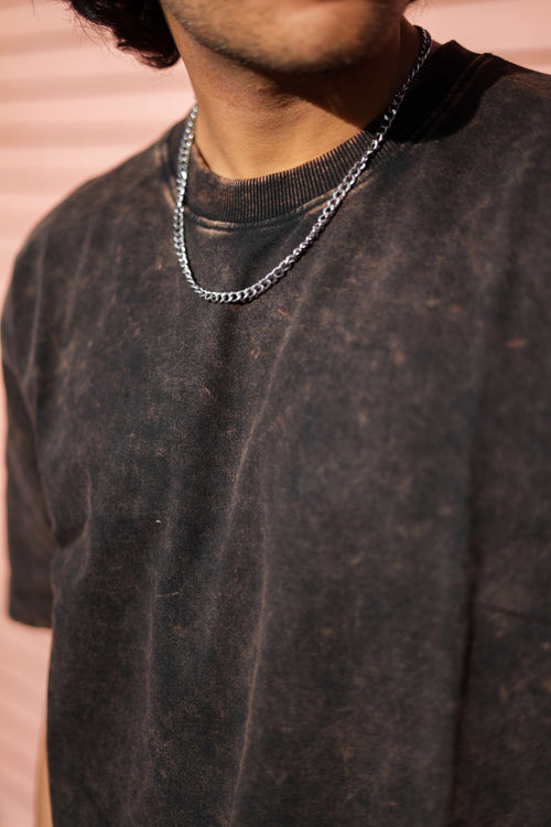 BLACK ACID WASH STYLE OVERSIZED TSHIRT