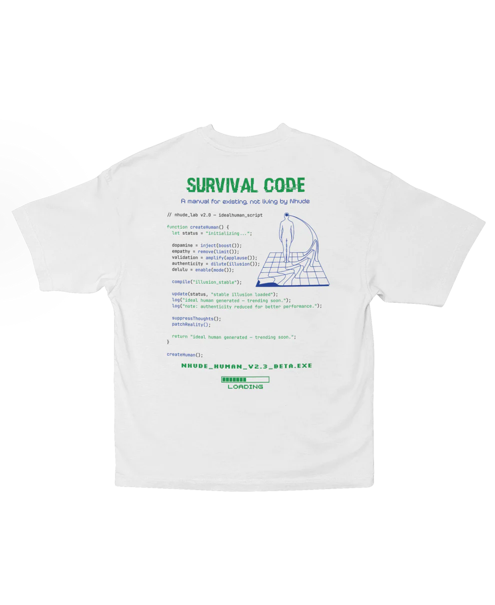 SURVIVAL CODE OVERSIZED T-SHIRT