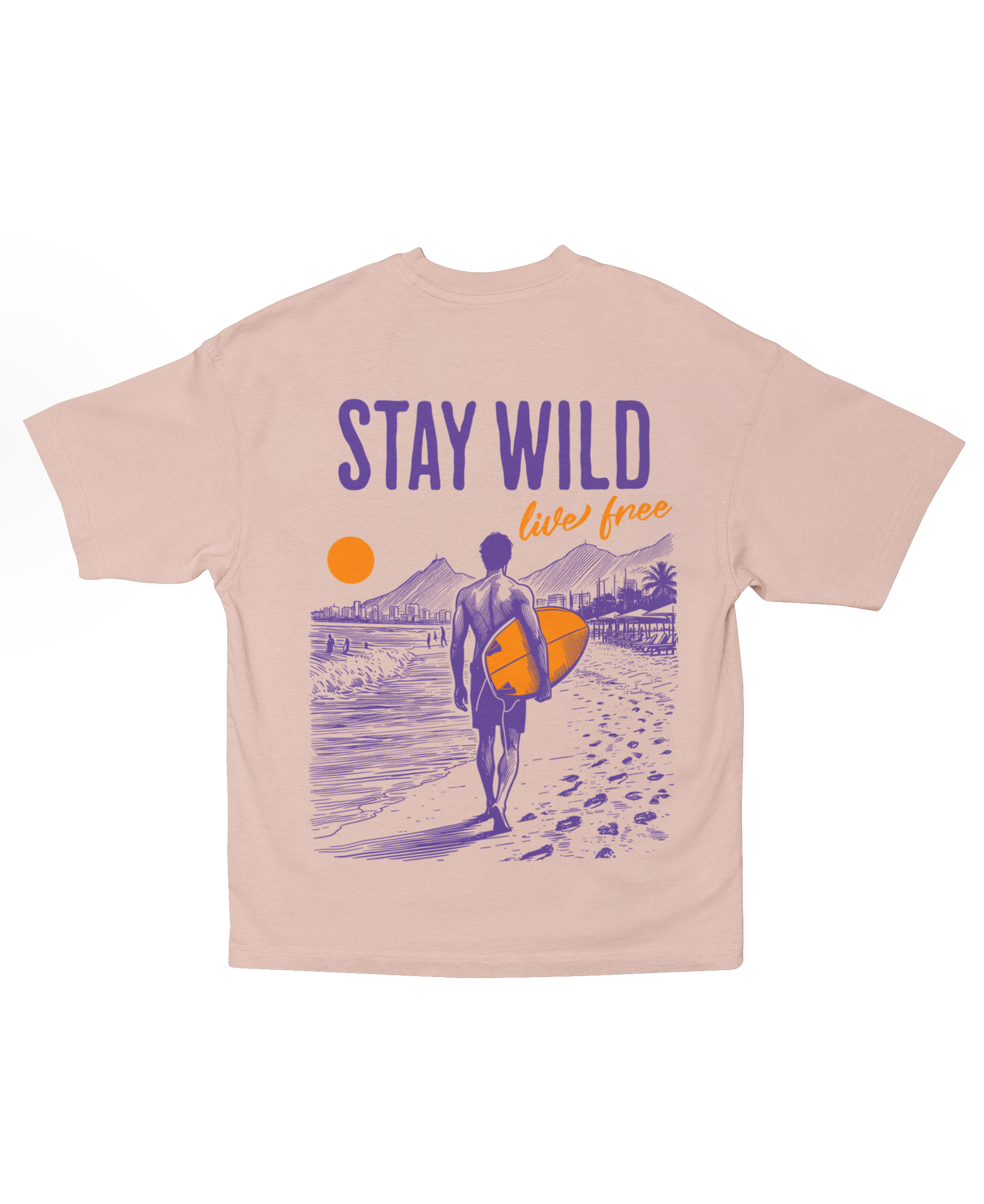 SURFING STAY WILD OVERSIZED T-SHIRT