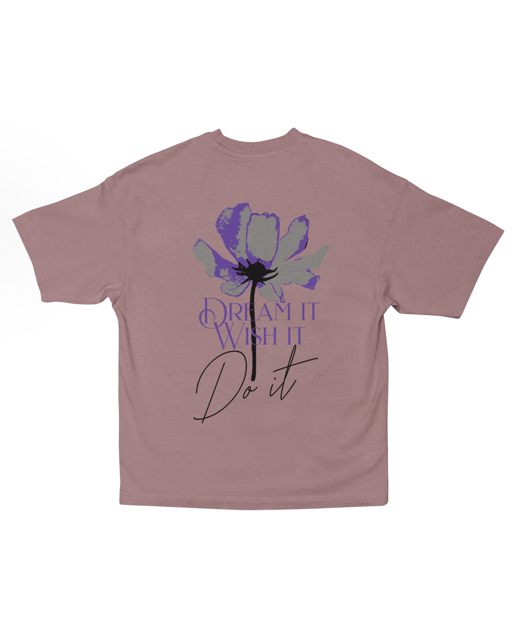 FLOWER SILHOUETTE OVERSIZED T-SHIRT
