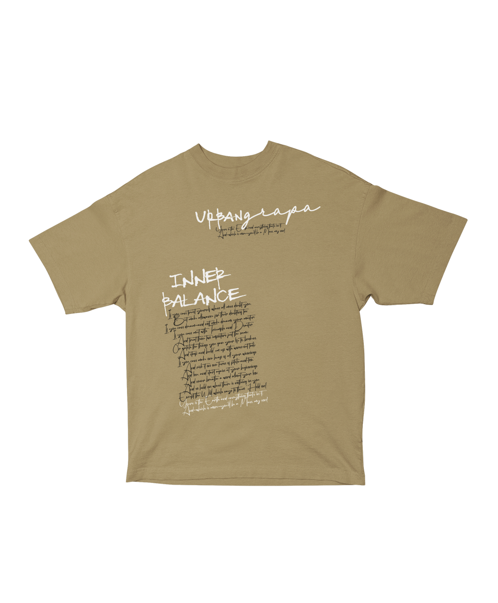 INNER PEACE IF POEM OVERSIZED T-SHIRT