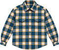 TEAL BLUE TWILL FLANNEL OVERSIZED SHACKET