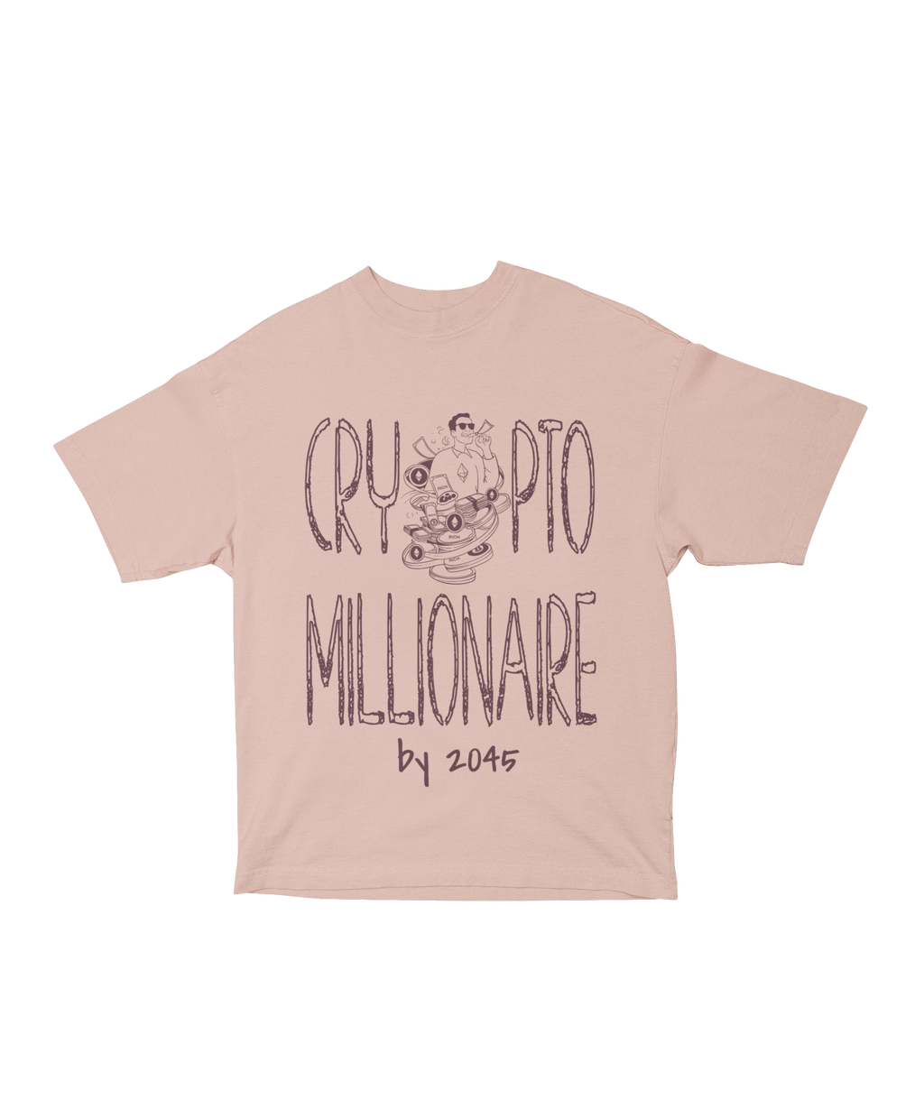 CRYPTO MILLIONAIRE OVERSIZED T-SHIRT
