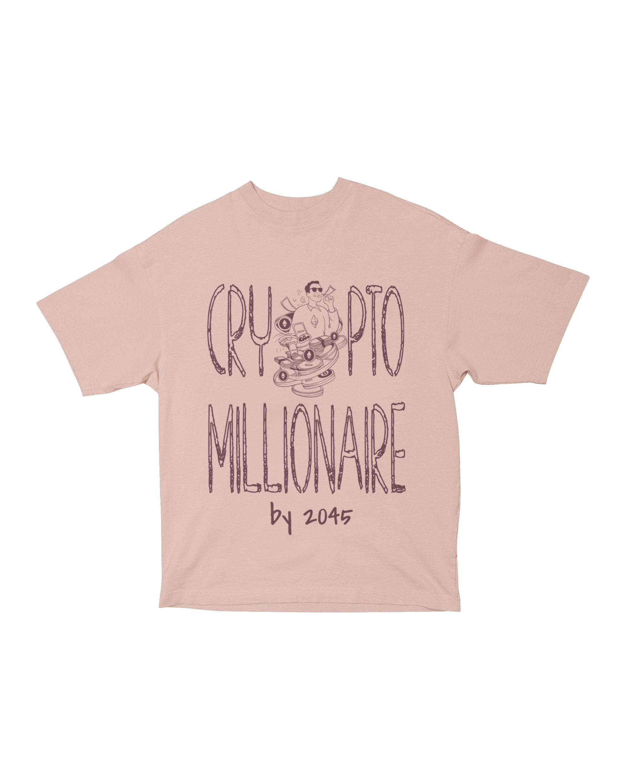 CRYPTO MILLIONAIRE OVERSIZED T-SHIRT