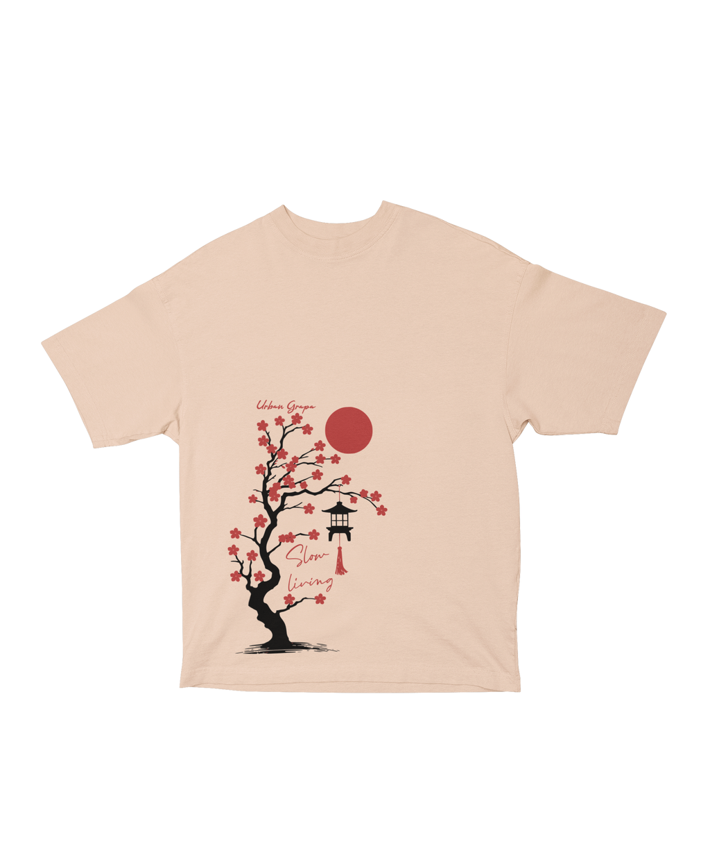 SAKURA SLOW LIVING OVERSIZED T-SHIRT