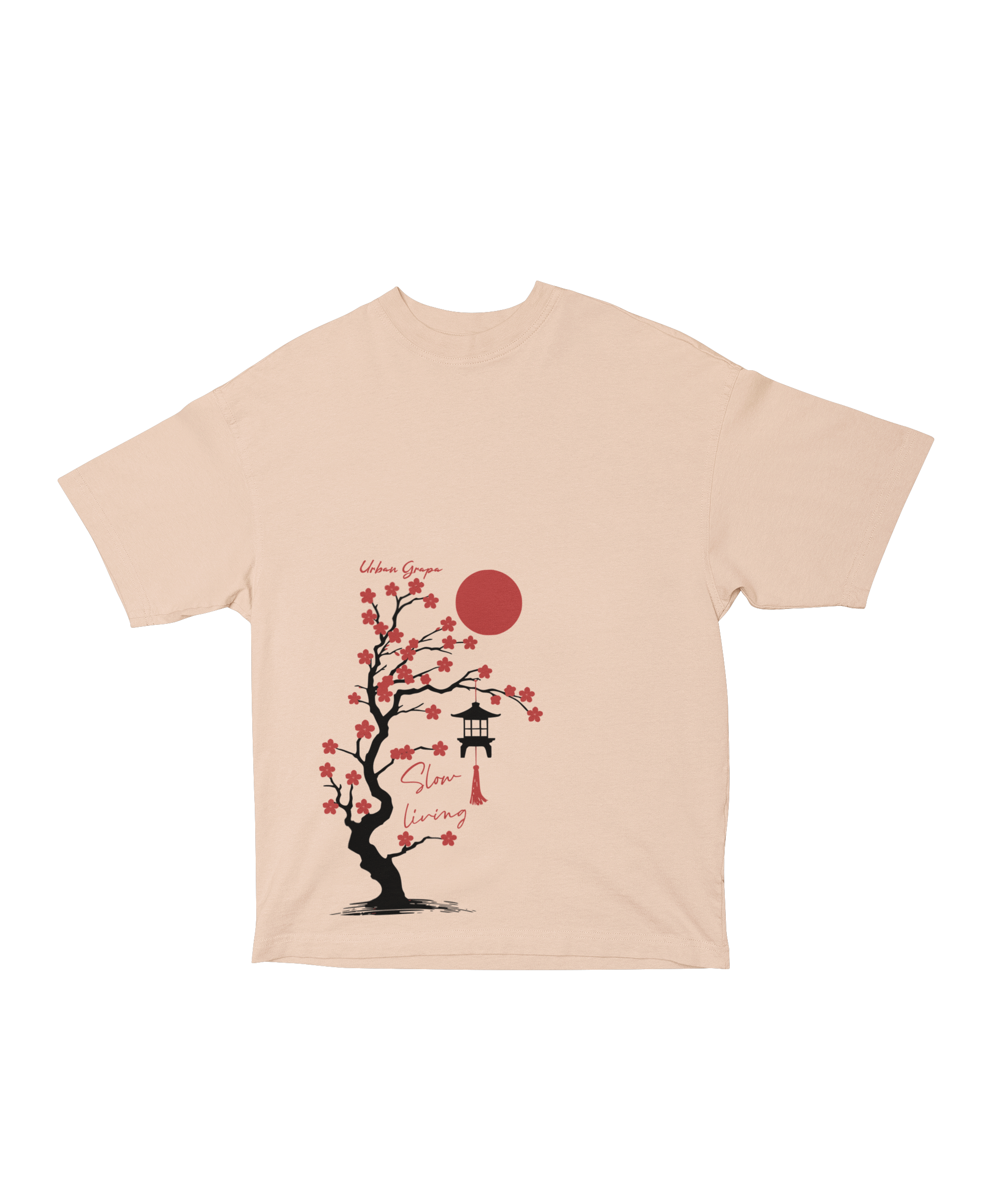SAKURA SLOW LIVING OVERSIZED T-SHIRT