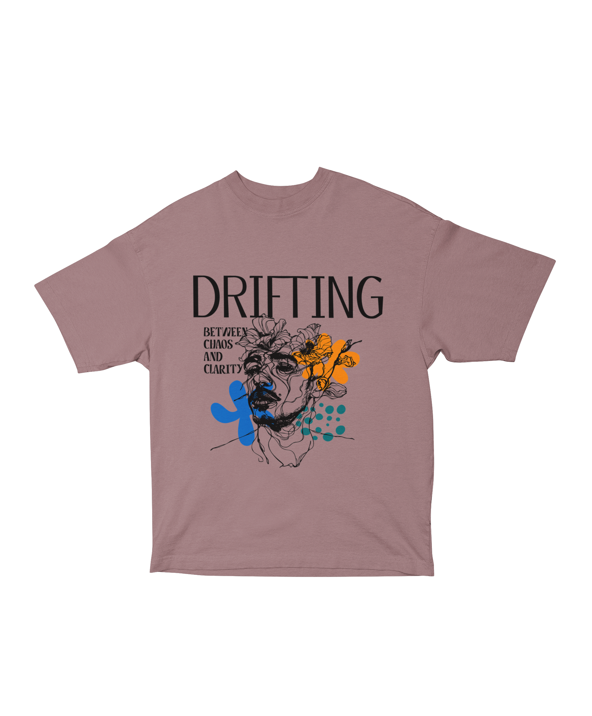 DRIFTING LINE ART OVERSIZED T-SHIRT