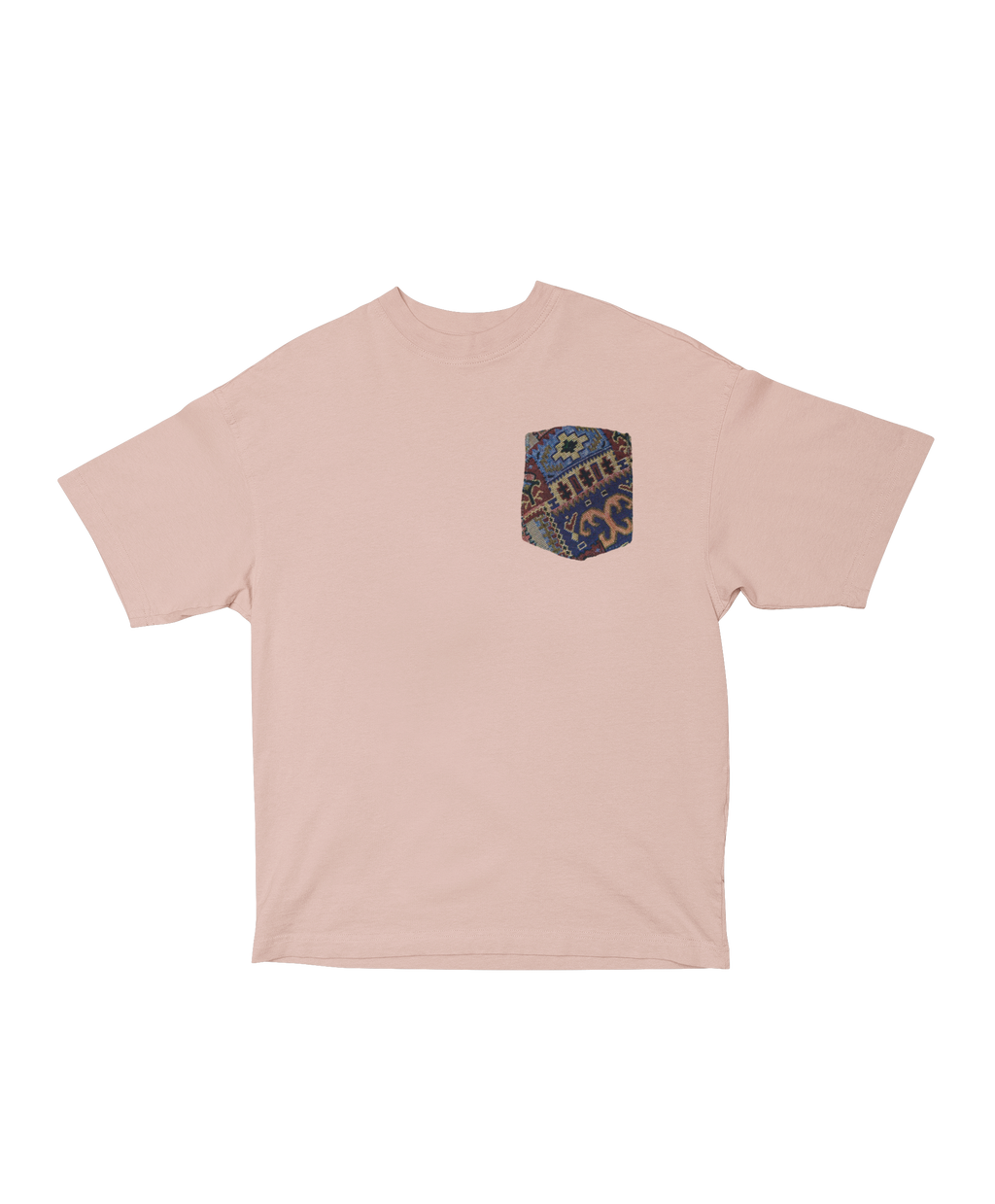 JACQUARD POCKET PATCH OVERSIZED T-SHIRT