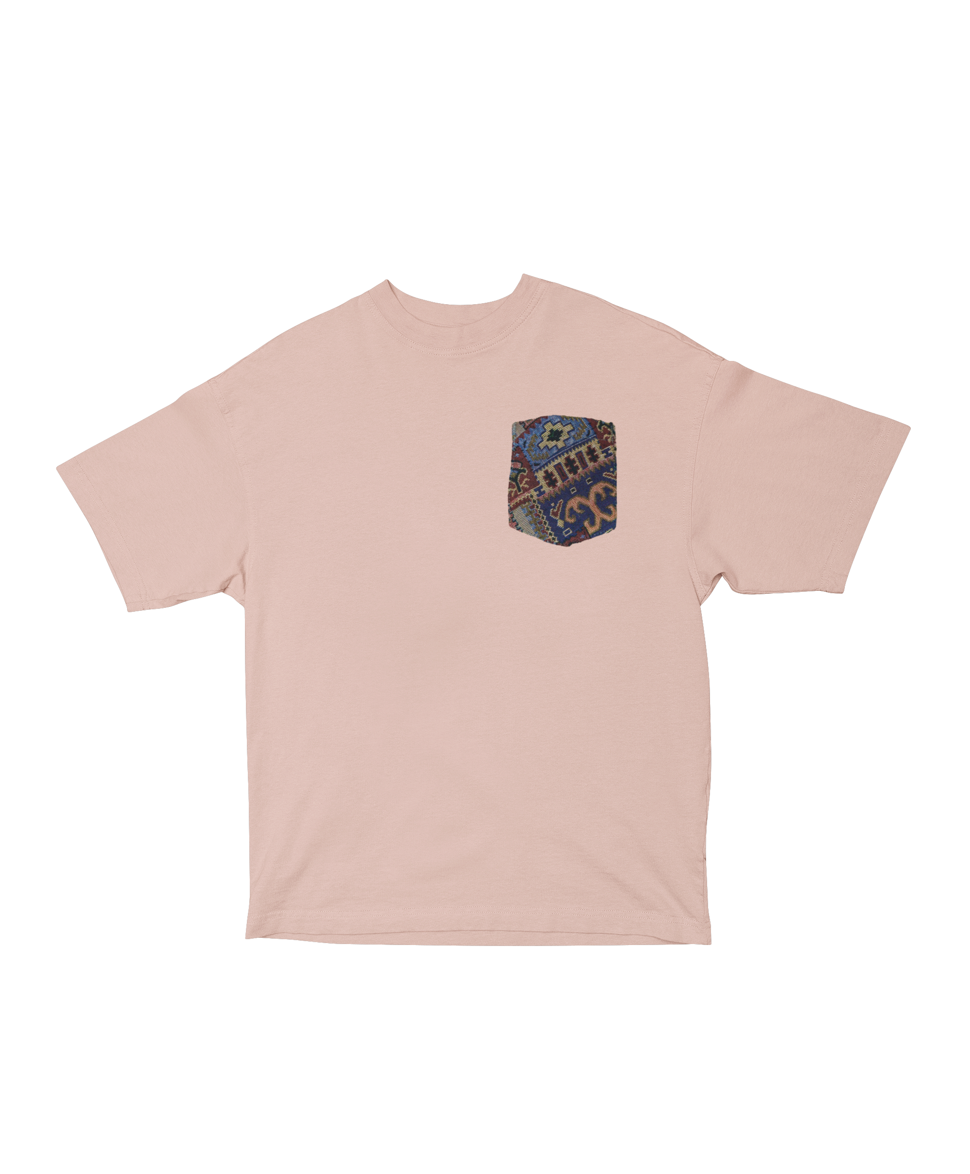 JACQUARD POCKET PATCH OVERSIZED T-SHIRT
