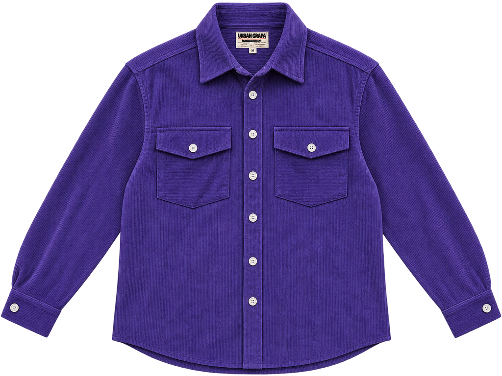 PURPLE COURDROY OVERSHIRT