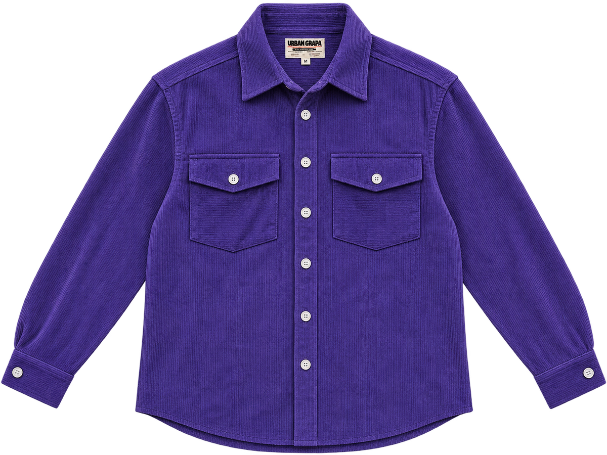 PURPLE COURDROY OVERSHIRT