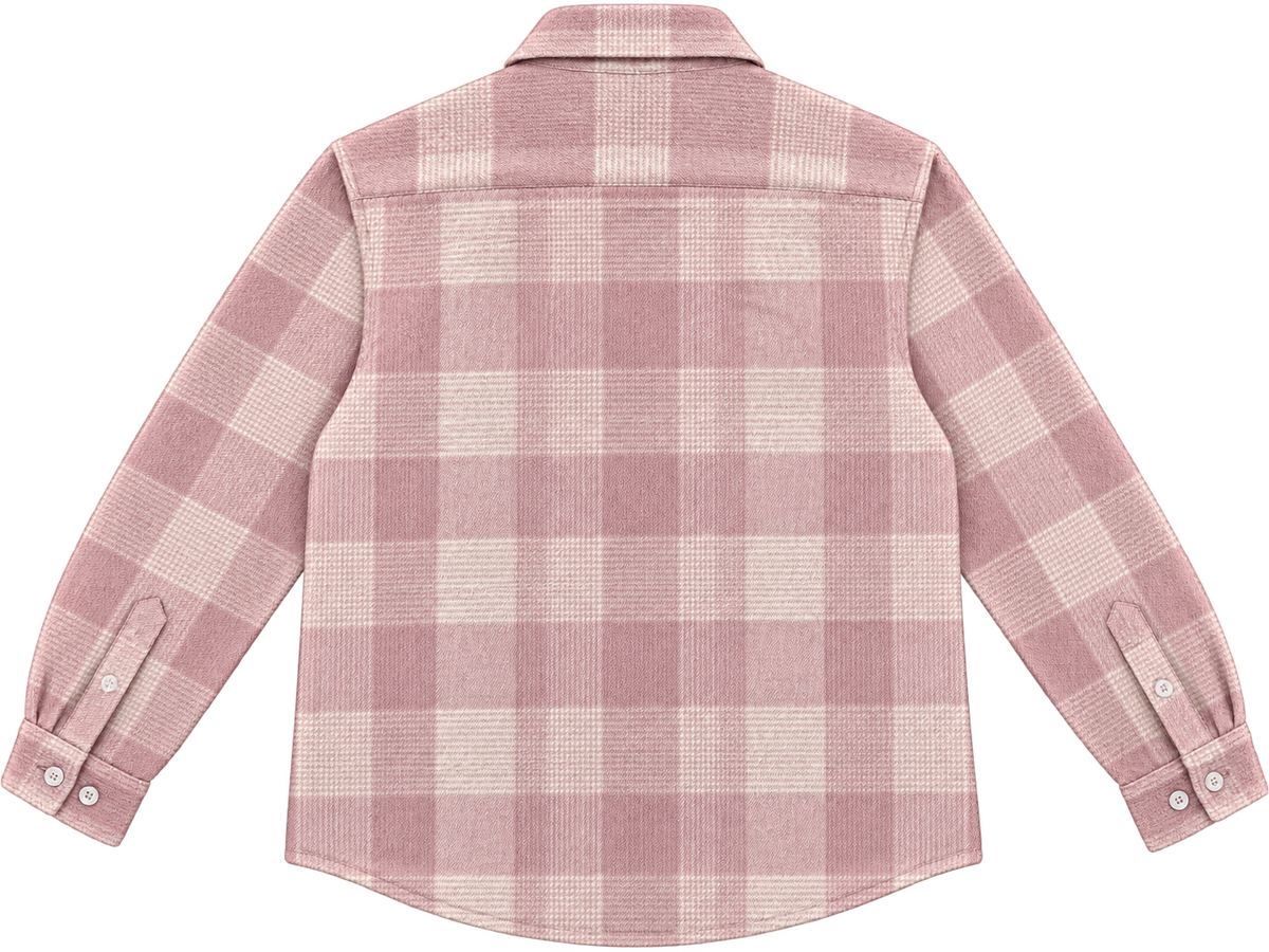 DUSTY PINK FLANNEL OVERSHIRT