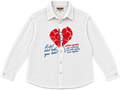 PROTECT WHAT HOLDS YOUR HEART GAUZE OVERSIZED SHIRT